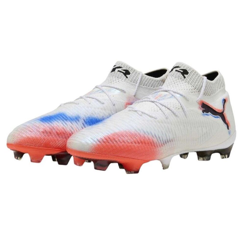 Puma Unisex Adult Future 8 Ultimate Firm Ground Football Boots / White/Black/Red - Picture 2 of 3